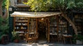 Vintage Bookstore with Sunshade