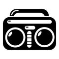 Vintage boombox icon , simple style