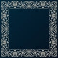 Vintage border frame decor. Baroque design with retro ornament