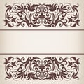 Vintage border frame decorative ornate calligraphy vector Royalty Free Stock Photo