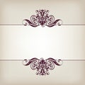 Vintage border frame decorative ornate calligraphy vector Royalty Free Stock Photo