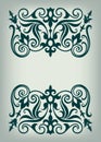 Vintage Baroque Victorian frame border monogram floral ornament scroll engraved retro pattern tattoo calligraphic vector heraldic Royalty Free Stock Photo