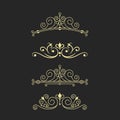 Vintage border line Template vector