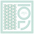 Vintage Border Pattern 363 Islamic Polygon Star Cross Geometry Royalty Free Stock Photo