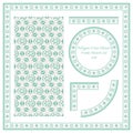 Vintage Border Pattern 449 Polygon Cross Triangle Flower Royalty Free Stock Photo