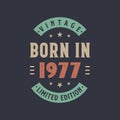 Vintage born in 1977, Born in 1977 retro vintage birthday design