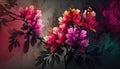 Vintage Botanical Azalea Flower Design by Generative AI