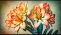 Vintage Botanical Clivia Flower Design by Generative AI