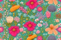 Vintage Botanical Floral Wallpaper in Soft Pastel Shades with Generative AI