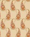 Vintage botanical repeat pattern Royalty Free Stock Photo
