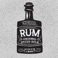 Vintage bottle of rum