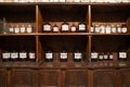 Vintage bottles in the old pharmacy