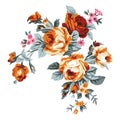 Vintage chintz flowers design and decoration element