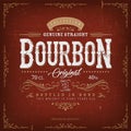 Vintage Bourbon Label For Bottle