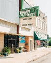 Vintage bowling alley sign in Carthage, Missouri Royalty Free Stock Photo