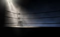 Vintage Boxing Corner And Stool Royalty Free Stock Photo