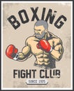 Vintage boxing poster