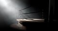 Vintage Boxing Ring Spotlit Corner