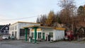 Vintage BP Gasstation in Tingvoll in Norway Royalty Free Stock Photo