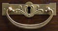 Vintage brass Art Nouveau style handle for furniture.