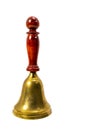 Vintage Brass Bell with wood handle Royalty Free Stock Photo