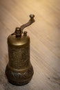 Vintage Brass Coffee Grinder - Antique Brass & Copper Royalty Free Stock Photo