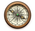 Vintage brass compass Royalty Free Stock Photo