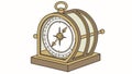 Vintage Brass Compass, Navigation Tool and Exploration Symbol, vector design Generative AI Royalty Free Stock Photo