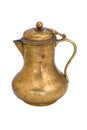 Vintage brass copper pitcher Royalty Free Stock Photo