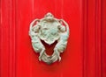 Vintage brass door knocker Royalty Free Stock Photo