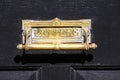 Vintage brass door knocker letter box