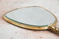 Vintage brass hand mirror Royalty Free Stock Photo