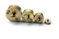Vintage brass scale weights Royalty Free Stock Photo
