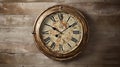 vintage brass wall clock