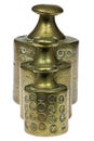 vintage brass weights Royalty Free Stock Photo