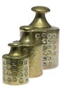 vintage brass weights Royalty Free Stock Photo