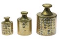 vintage brass weights Royalty Free Stock Photo