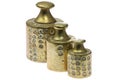 vintage brass weights Royalty Free Stock Photo