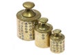 vintage brass weights Royalty Free Stock Photo