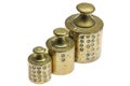 vintage brass weights Royalty Free Stock Photo