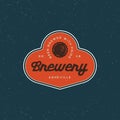 Vintage brewery logo. retro styled beer emblem. vector illustration