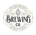 Vintage brewing company logo design