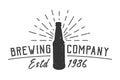 Vintage brewing company logotype concept Royalty Free Stock Photo