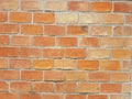 Vintage brick wall background blocks brown yellow orange color structure Royalty Free Stock Photo