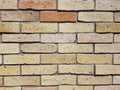 Vintage brick wall background blocks brown yellow orange color structure Royalty Free Stock Photo