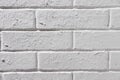 Vintage Brick Wall With White plaster Square texture or background. Whitewashed wall Painted Bricks. Old White Stone Wall Royalty Free Stock Photo