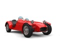 Vintage bright red open wheel racing car - beauty shot