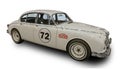 The Vintage British mid-sized luxury sports saloon car Jaguar Mark 2 1966. White background