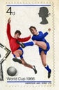 Vintage British Postage Stamp Celebrating the 1966 Football World Cup