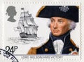 Vintage British Postage Stamp of Lord Nelson